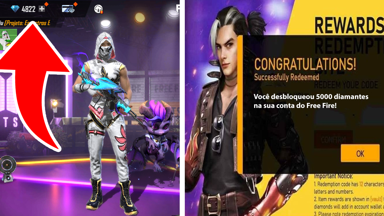 COMO GANHAR DIAMANTES DE GRAÇA NO FREE FIRE EM 2020!! ATIVANDO CÓDIGOS!! 