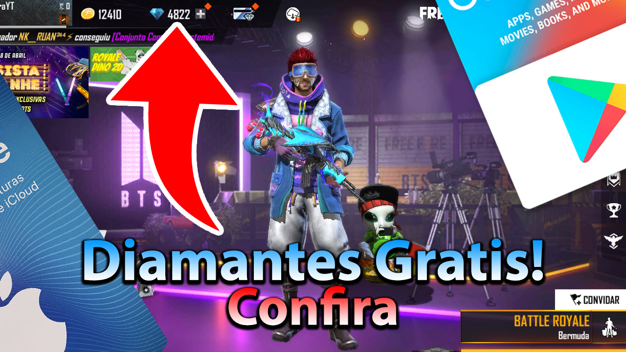 FREE FIRE Diamantes e Calça