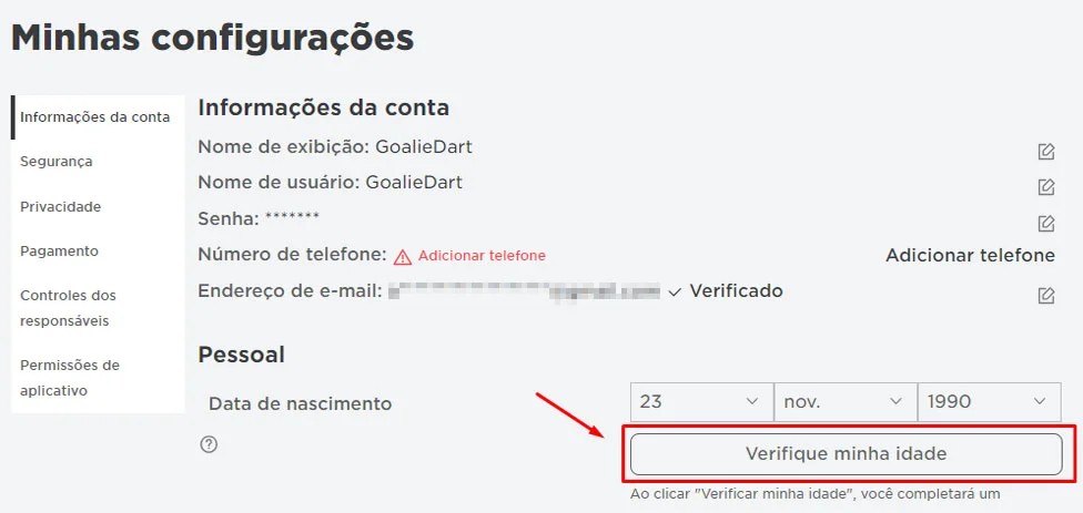 Ativar o Voice Chat no Roblox: Verificação de Idade