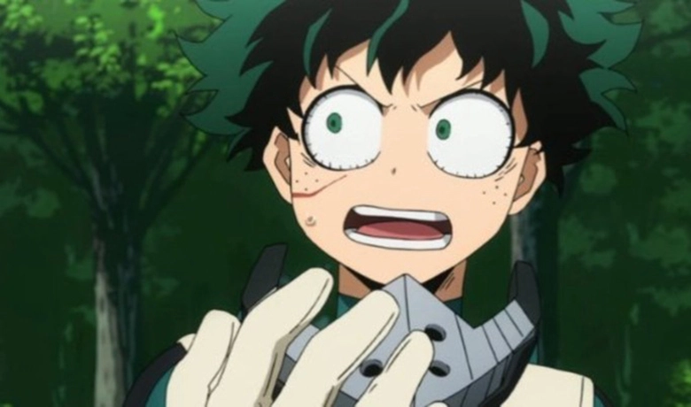 O protagonista Izuku Midoriya