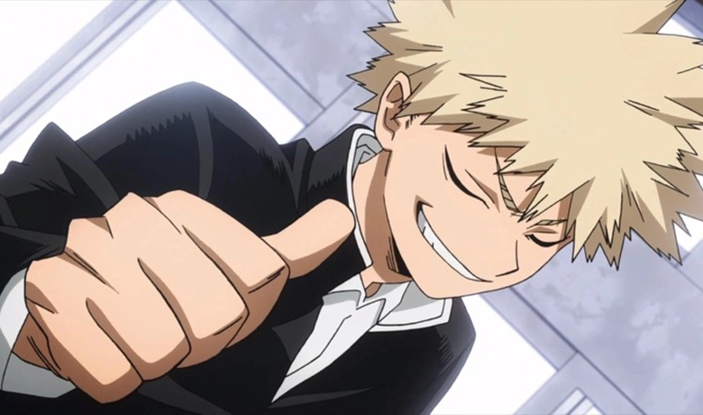 O personagem Katsuki Bakugo