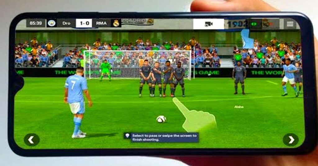 Jeux de football pour téléphones portables