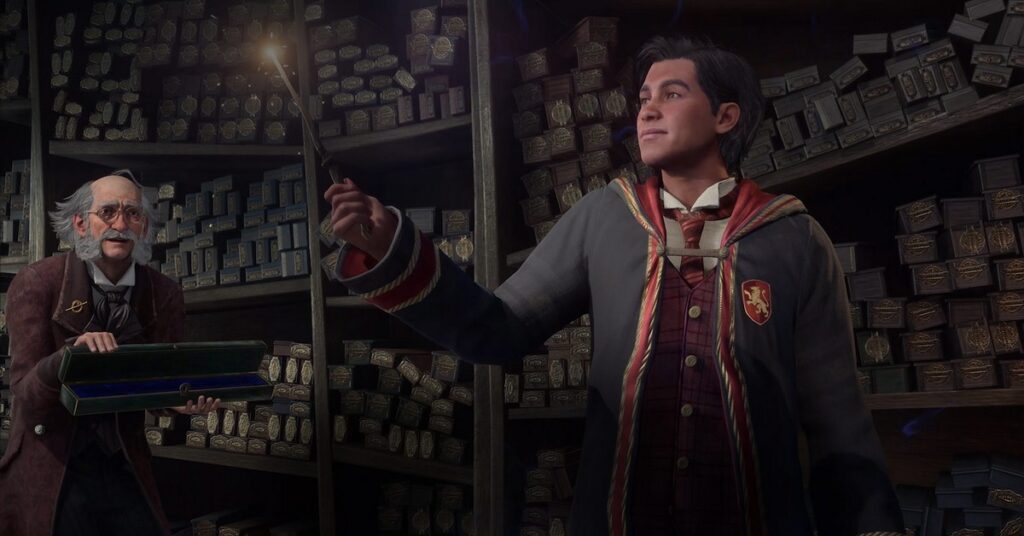 Escolhendo a varinha mágica em Hogwarts Legacy