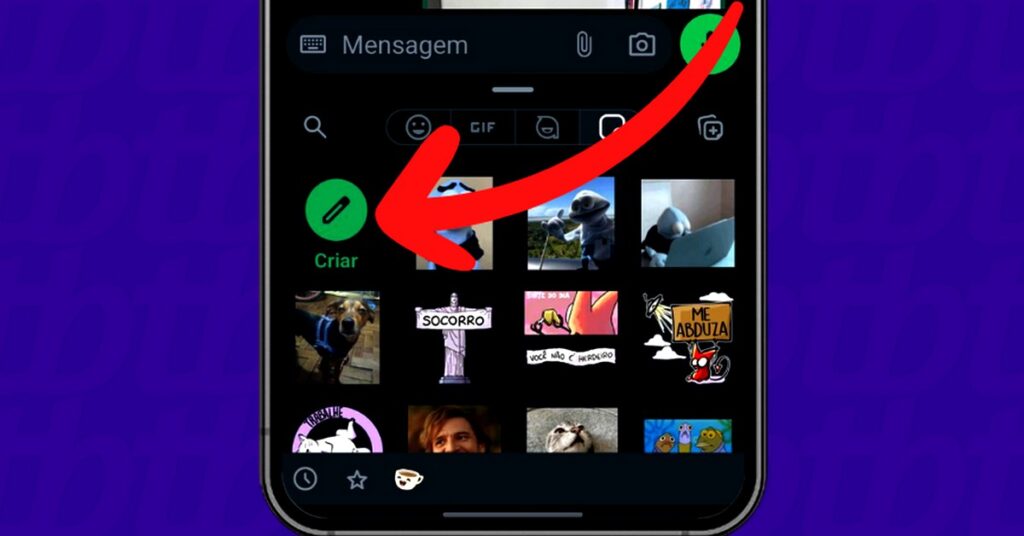 Tombol Buat di WhatsApp melalui Android