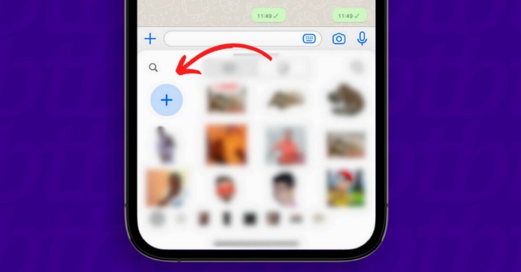 Pulsante Crea su WhatsApp tramite iPhone