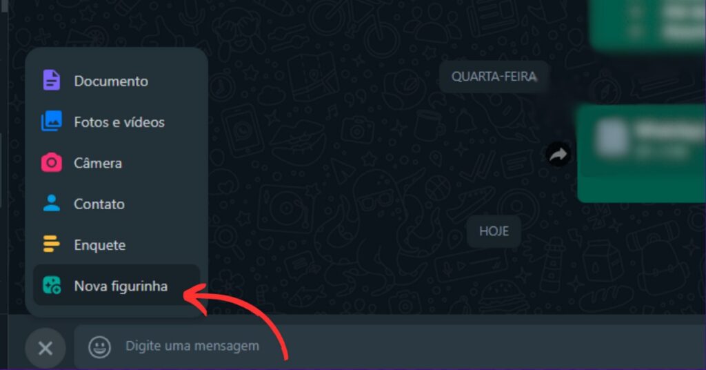 Nova Figurinha no WhatsApp via PC