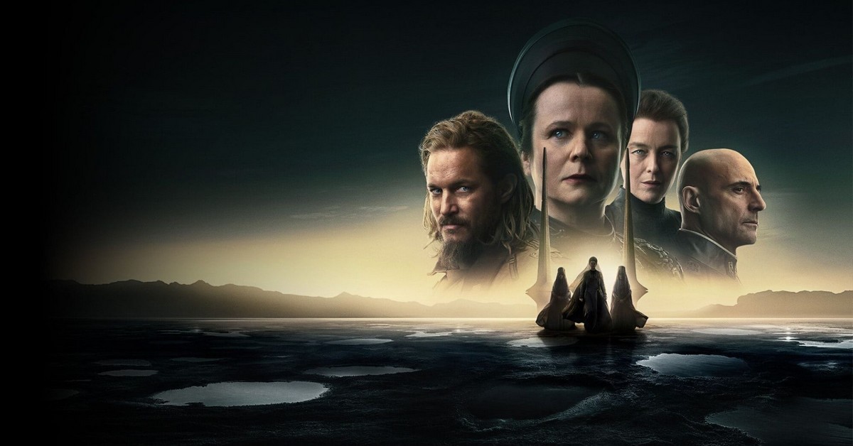 Image of the promotional poster for the series Dune The Prophecy with 4 of the actors